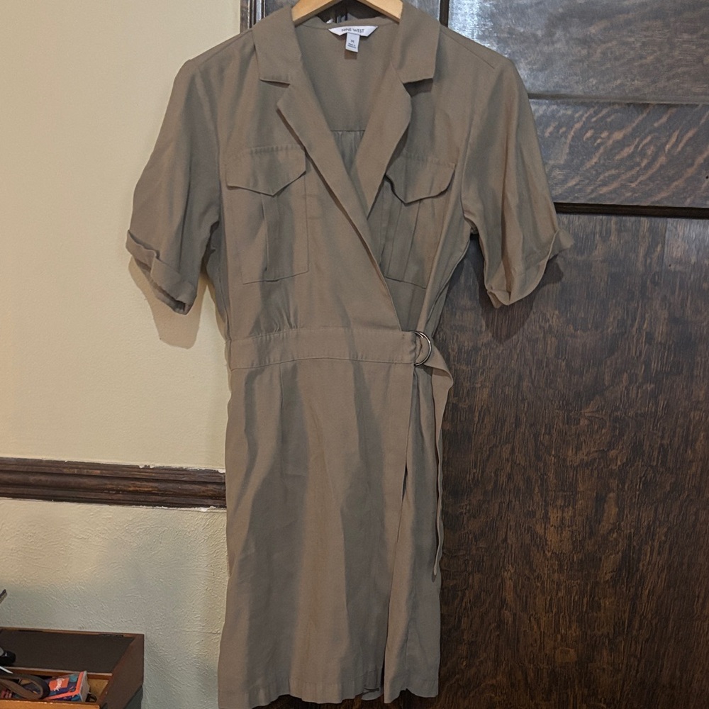 Nine West Khaki Wrap Dress